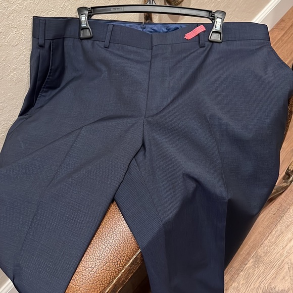 Like New Pinstriped Luxurious Navy Blue Dress Slacks just dry cleaned! - Picture 3 of 4